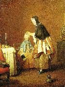 Jean Baptiste Simeon Chardin morning toilette oil painting on canvas